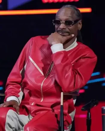 Snoop Dogg The Voice S26 Red Leather Jacket - Image 2