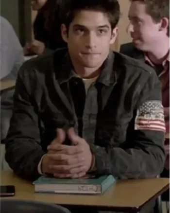 Scott McCall Teen Wolf US Flag Grey Jacket - Image 2