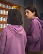 Shop (Un)lucky Sisters Sofía Morandi Purple Hoodie Sale back