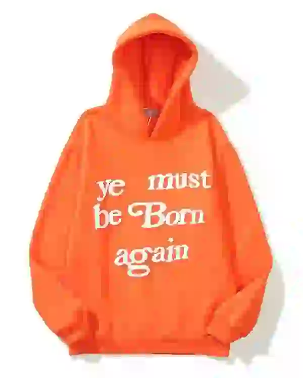 Shop Ye Must Born Again Orange Hoodie Sale