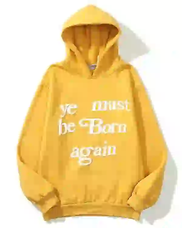Shop Ye Must Born Again Yellow Hoodie Sale