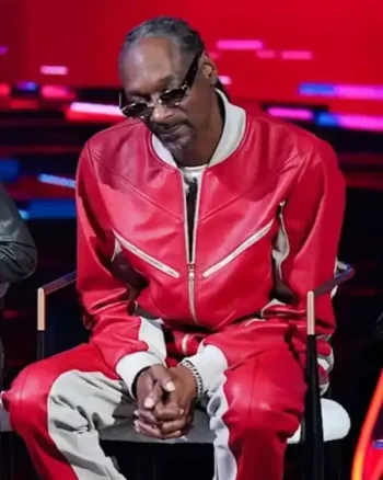 Snoop Dogg The Voice S26 Red Leather Jacket