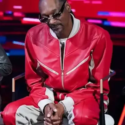Snoop Dogg The Voice S26 Red Leather Jacket