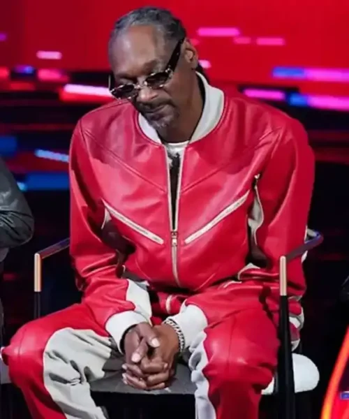 Snoop Dogg The Voice S26 Red Leather Jacket