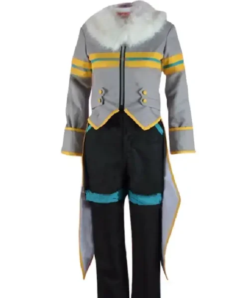 Sonic The Hedgehog Silver Grey Costume Tail Coat