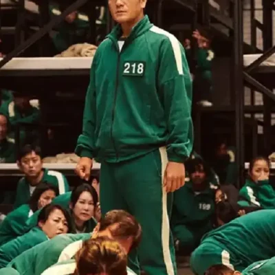 Squid Game Green Cotton Polyester Tracksuit