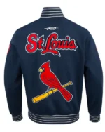 St. Louis Cardinals Current Logo Game Day Navy Jacket back