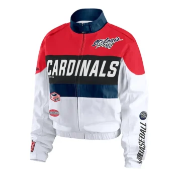 St. Louis Cardinals Racing Red-White Full-Zip Jacket