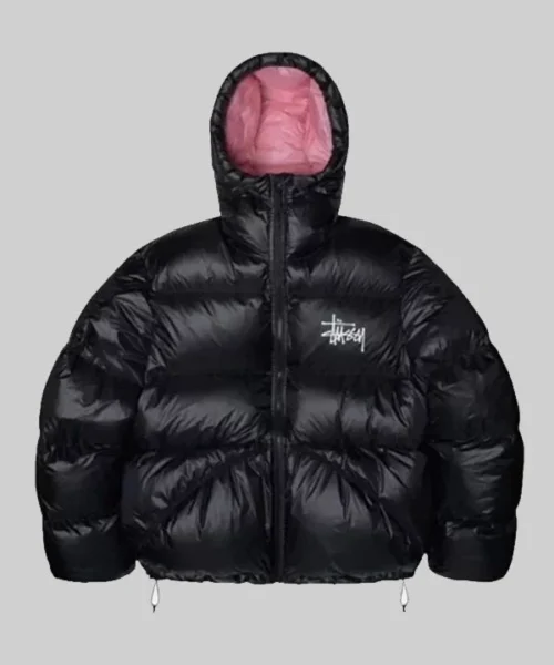 Stussy Black Puffer Jacket