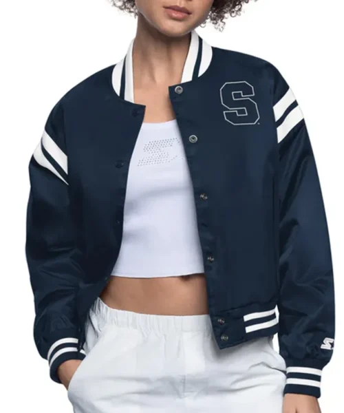 Syracuse Orange Navy Full Count Satin Jacket