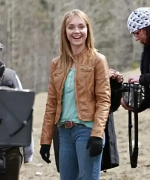 TV Series Heartland Amber Marshall Brown Leather Jacket