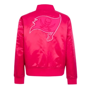 Tampa Bay Buccaneers Triple Pink Satin Jacket - Image 2