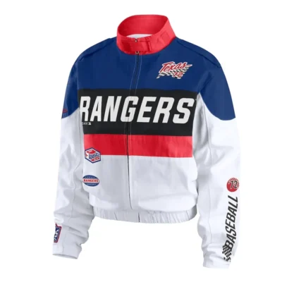 Texas Rangers Racing Navy-White Full-Zip Jacket