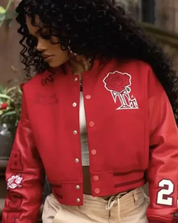 Teyana Red Varsity Jacket