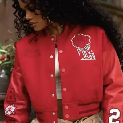 Teyana Red Varsity Jacket