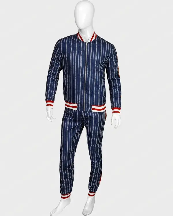 The Gentlemen Coach Blue Diamond Quilted Tracksuit