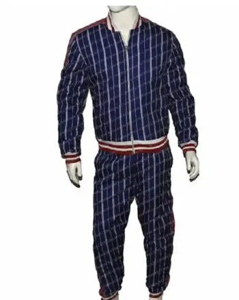 The Gentlemen Coach Blue Diamond Quilted Tracksuit