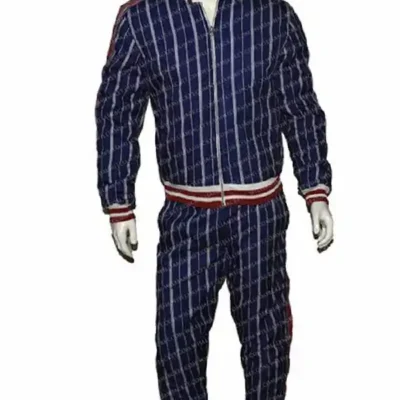 The Gentlemen Coach Blue Diamond Quilted Tracksuit