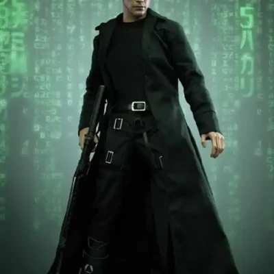 The Matrix 4 Neo Wool Black Long Trench Coat