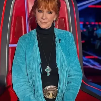 The Voice S28 Reba McEntire Blue Fringe Jacket