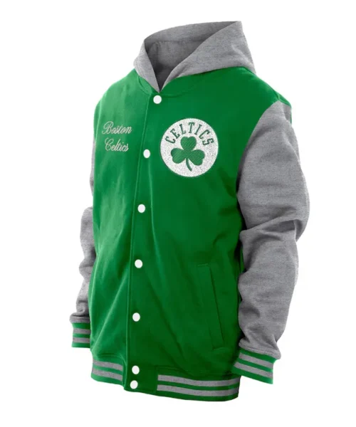 Throwback Prep Boston Celtics Kelly Green Hoodie Jacket