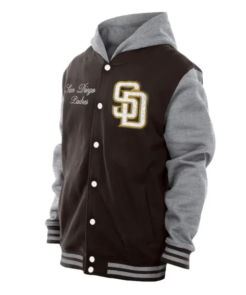 Throwback Prep San Diego Padres Brown Hoodie Jacket