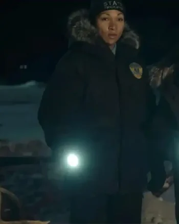 True Detective S04 Evangeline Navarro Black Parka Jacket