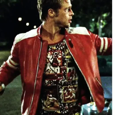 Tyler Durden Fight Club Real Leather Jacket