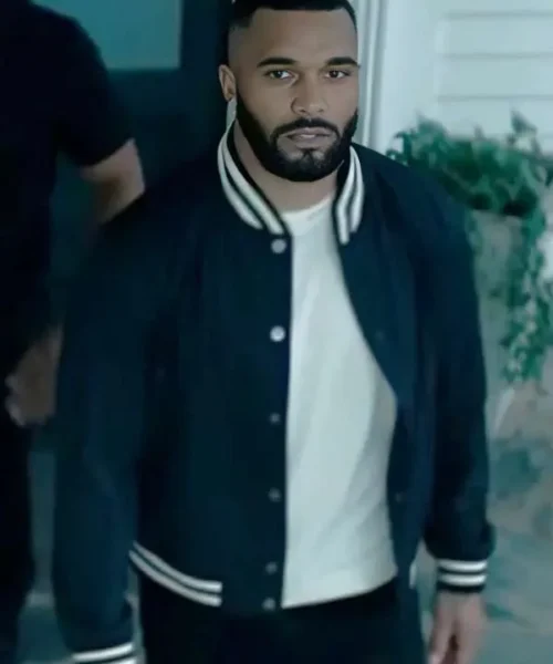Tyler Perry's Duplicity 2025 Tyler Lepley Black Varsity Jacket