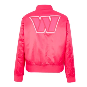 Washington Commanders Triple Pink Satin Jacket - Image 2
