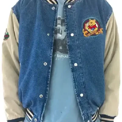 Winnie the Pooh Denim Varsity Jacket