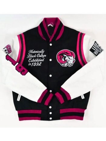 Winston-Salem-State-University-Pink-Varsity-Jacket