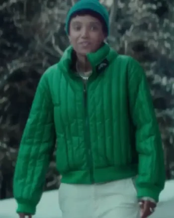 Wolfie Nine Perfect Strangers S02 Green Puffer Jacket