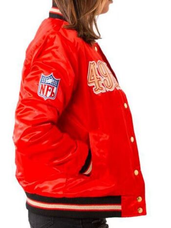 Womens-Starter-San-Francisco-49ers-Red-Satin-Jacket