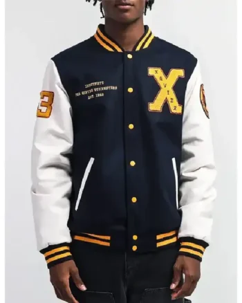 Xavier Institute Black and White Varsity Letterman Jacket