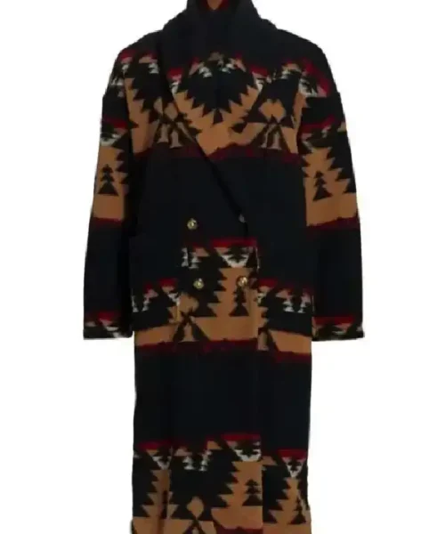 Yellowstone Beth Dutton Black Aztec Coat