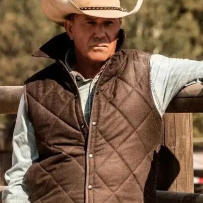 Yellowstone John Dutton Brown Quilted Vest