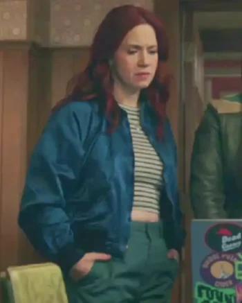 Alice Wetterlund Resident Alien S04 Blue Bomber Jacket