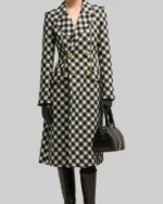 And Just Like That S03 Kristin Davis Checked Double-Breasted Coat sale
