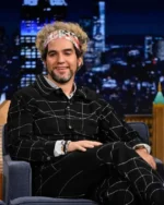 Benny Safdie The Tonight Show Starrin Jimmy Fallon S12 Checked Jacket