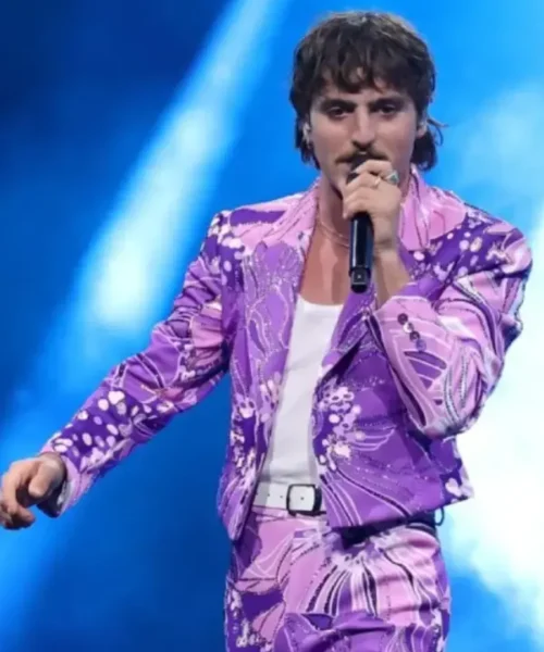 Benson Boone 2025 American Music Awards Purple Cropped Jacket