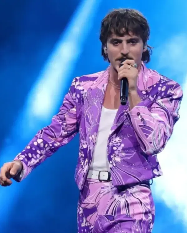 Benson Boone 2025 American Music Awards Purple Cropped Jacket