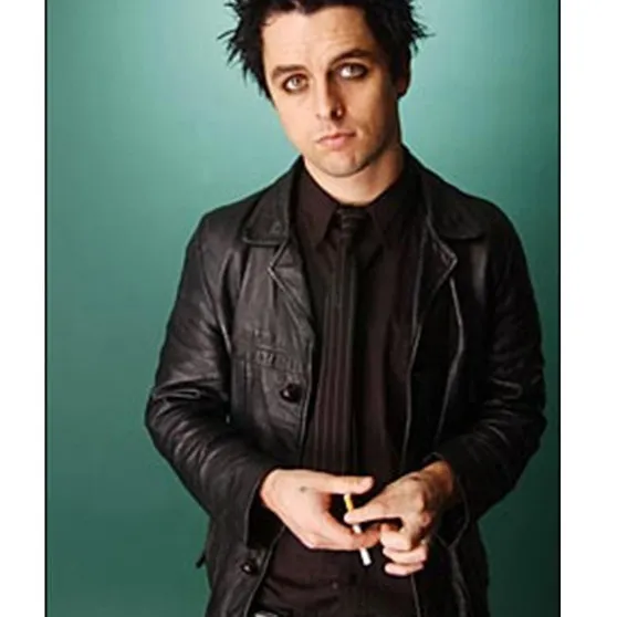 Billie Joe Armstrong Black Leather Jacket back