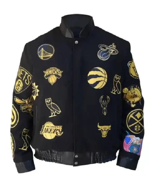 Black OVO NBA Varsity Jacket