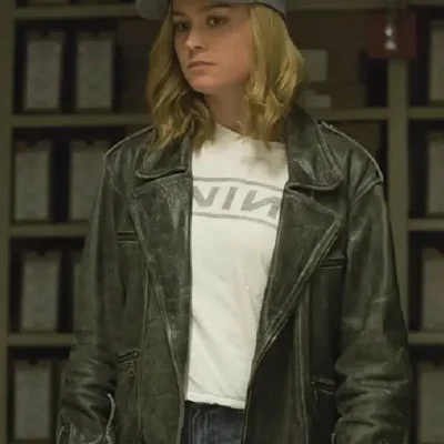 Brie Larson Captain Marvel Leather Jacket