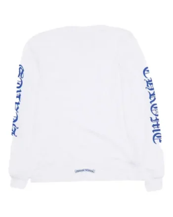 Buy Chrome Hearts Neck Logo White Long Sleeves T-shirt Sale