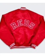 Buy Cincinnati Reds 80s Full-Snap Red Satin Bomber Jacket Sale