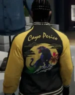 Buy GTA V Online Game Cayo Perico Panther Tour Jacket for Men and Women Sale Back