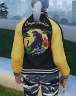 Buy GTA V Online Game Cayo Perico Panther Tour Jacket for Men and Women Sale Back side post