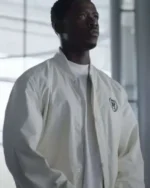Buy Joshua Pearce F1 The Movie 2025 Damson Idris White Cotton Bomber Jacket Sale